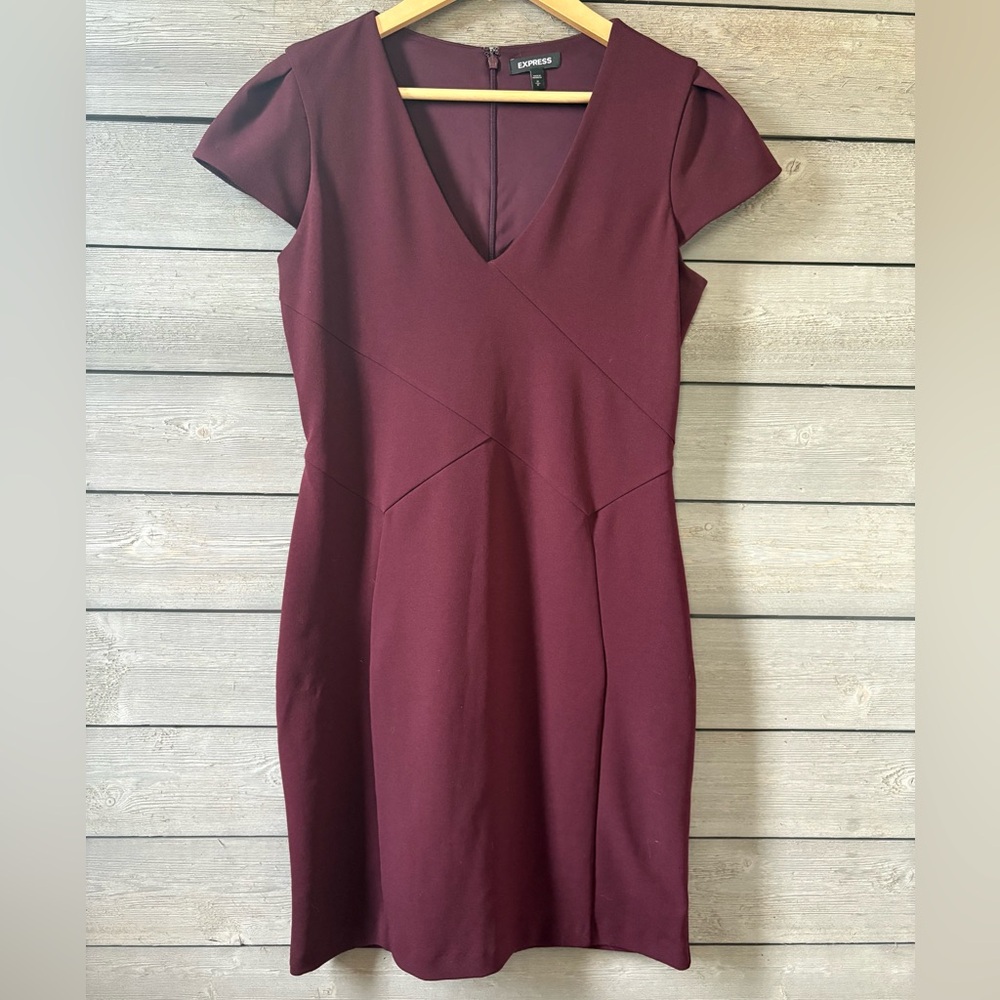 Express Dress V-Neck Flutter Sleeves